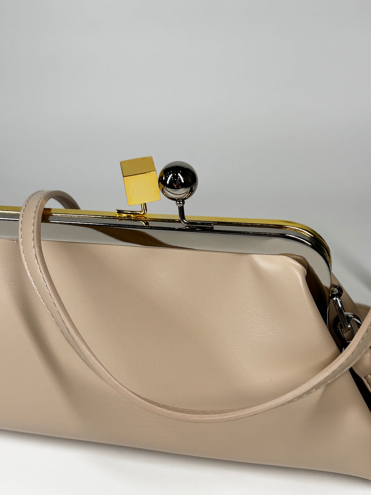 Clutch in ecopelle - Beige