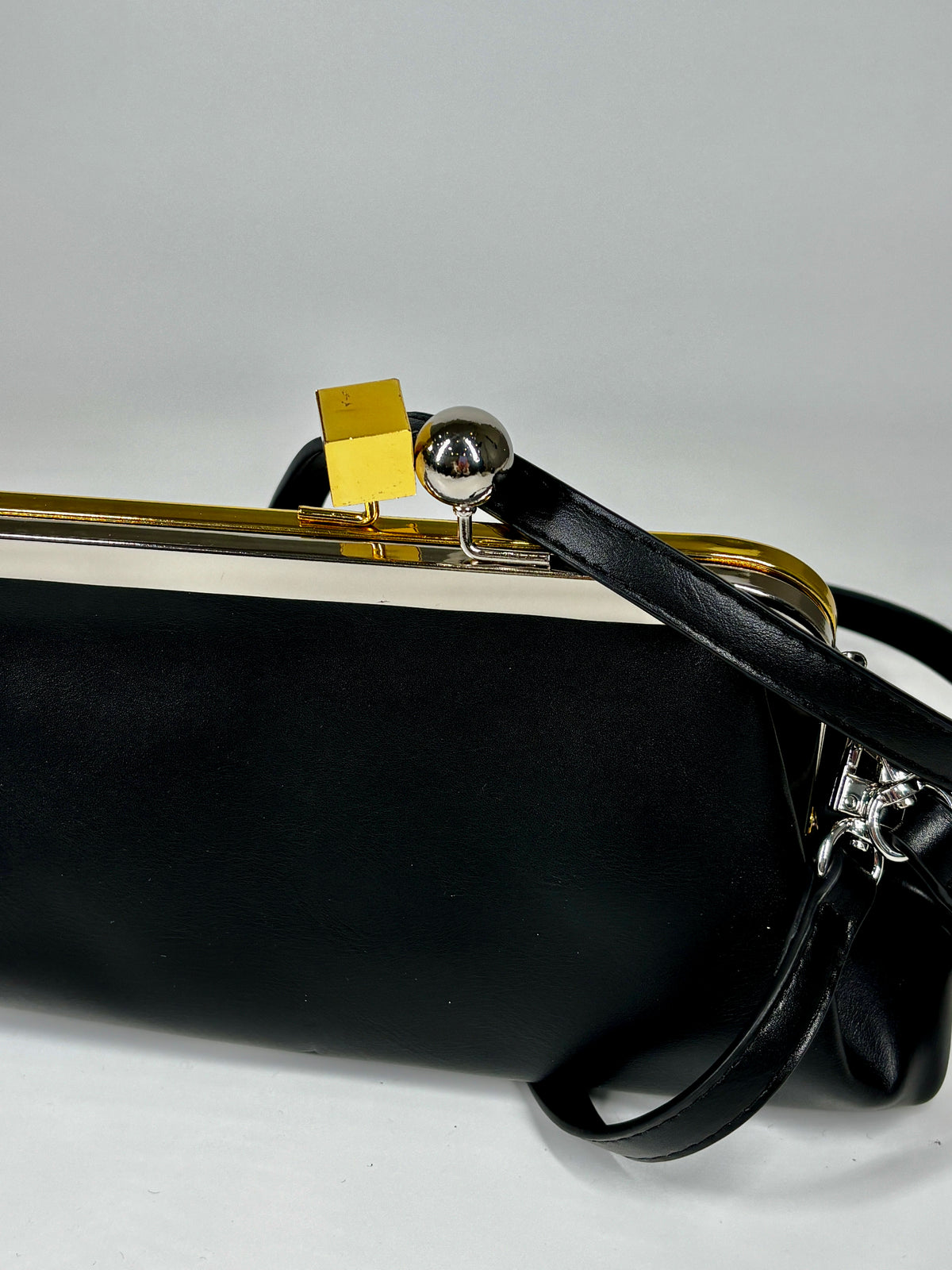 Clutch in ecopelle - Nero