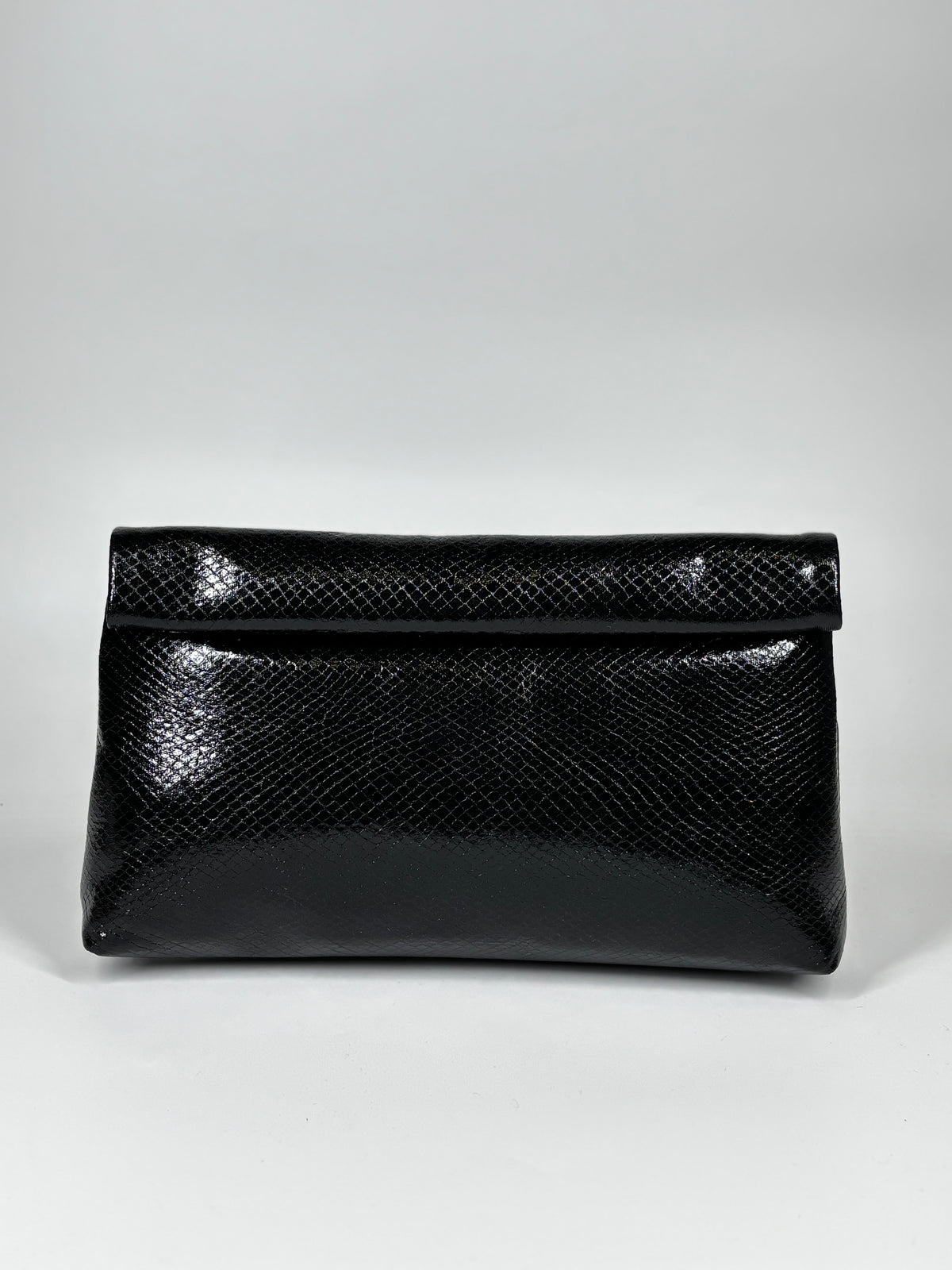Clutch effetto pitonato  - Nero