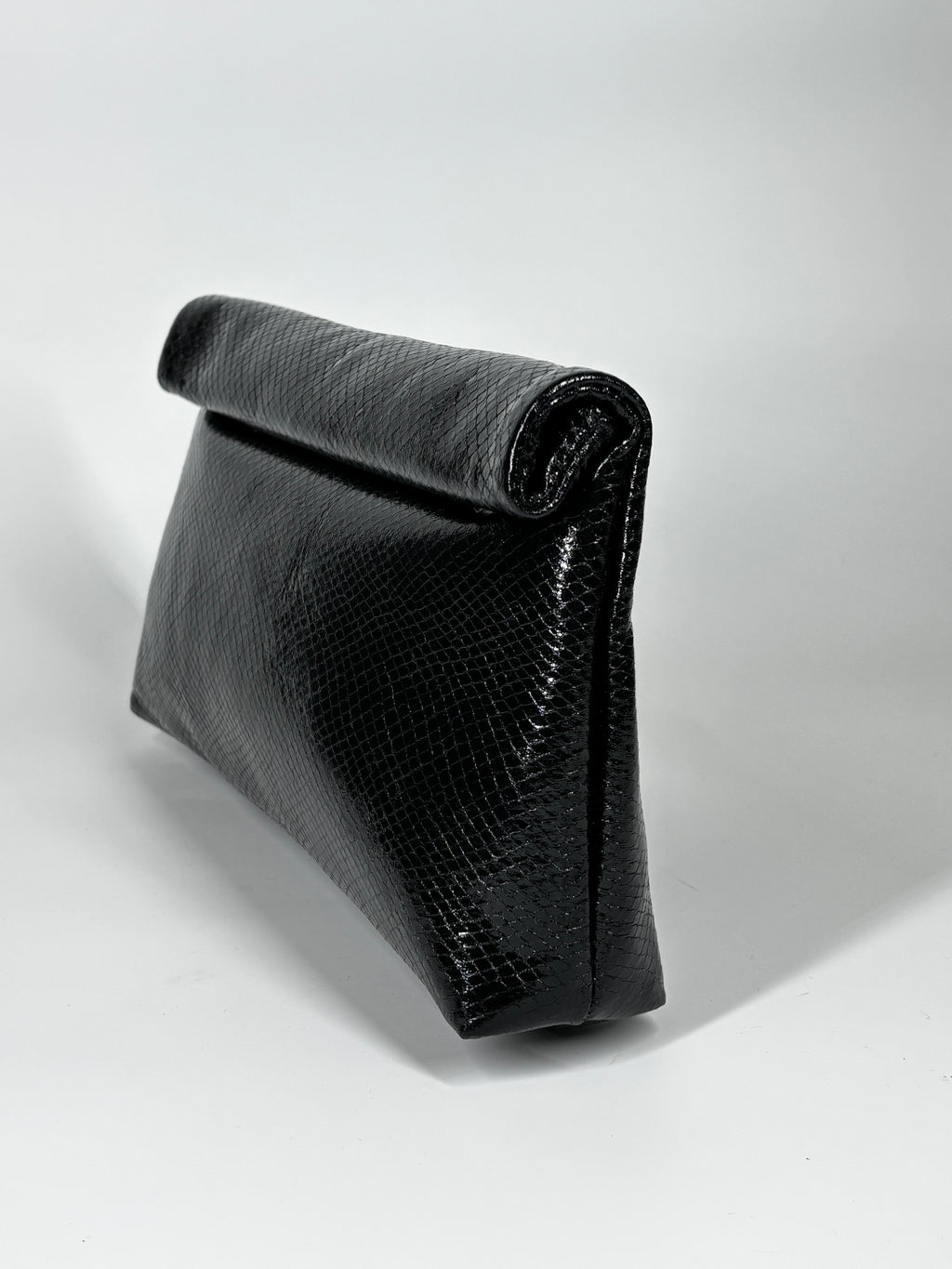Clutch effetto pitonato  - Nero
