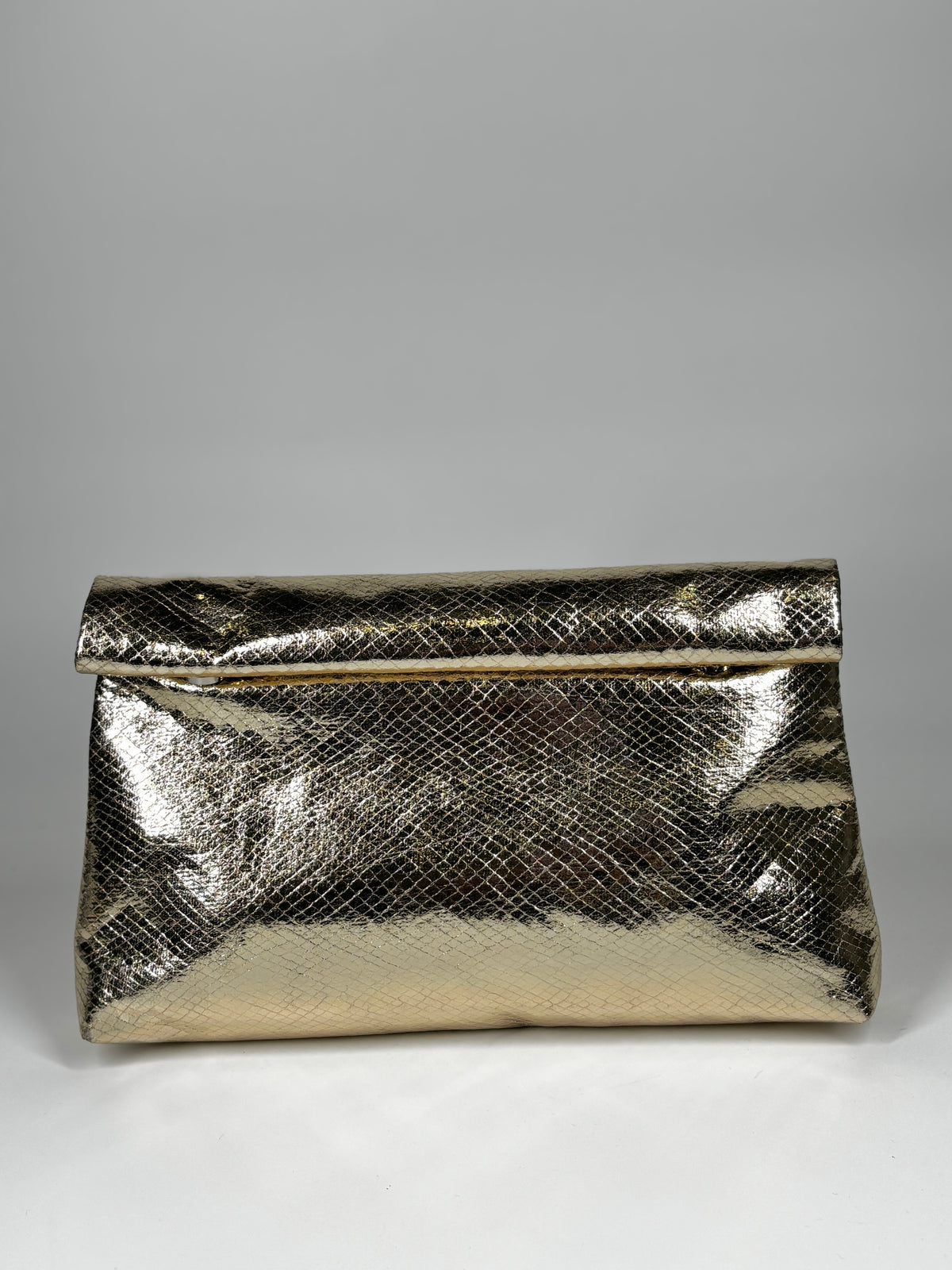 Clutch effetto pitonato  - Dorato