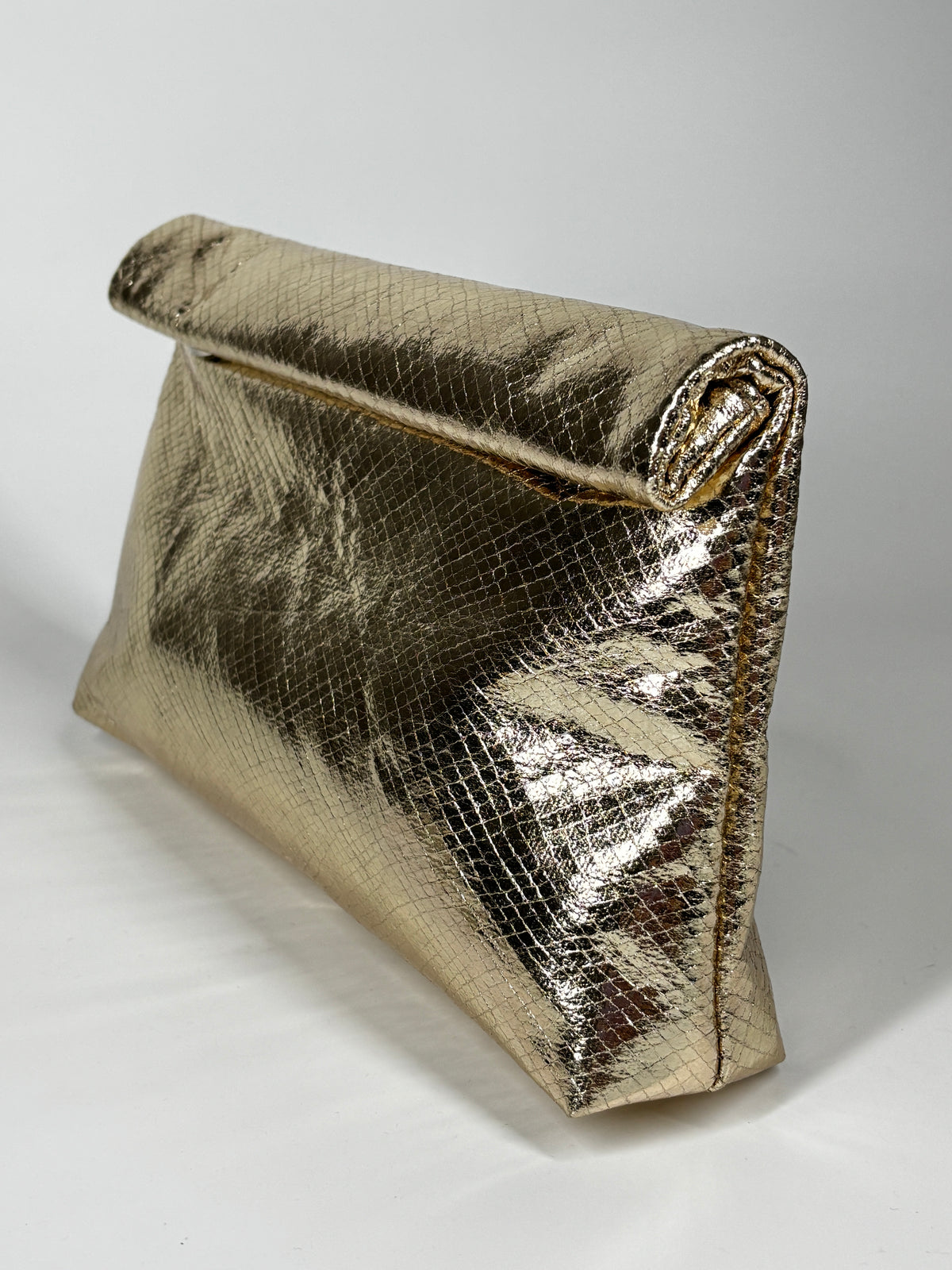 Clutch effetto pitonato  - Dorato