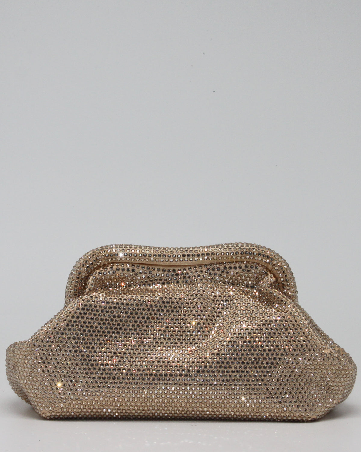 Clutch Gioiello in Strass con Tracolla Argento - Oro