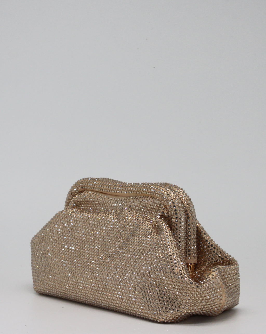 Clutch Gioiello in Strass con Tracolla Argento - Oro