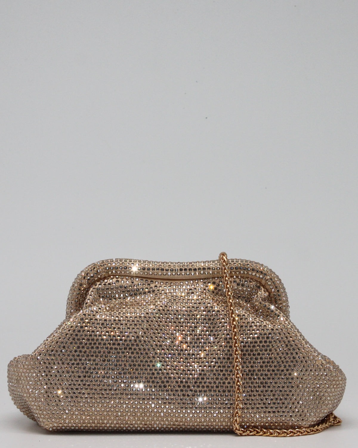 Clutch Gioiello in Strass con Tracolla Argento - Oro