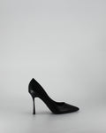 Décolleté Classica in Similpelle Nera con Tacco Stiletto