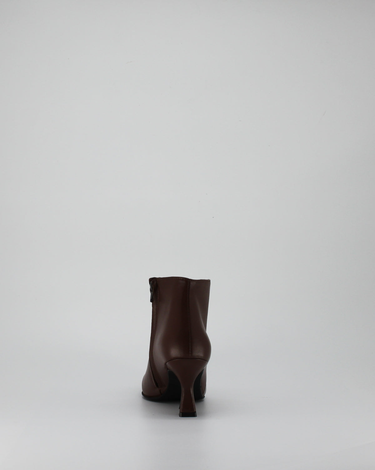 Tronchetto in vera pelle con Tacco Stiletto - Cioccolato