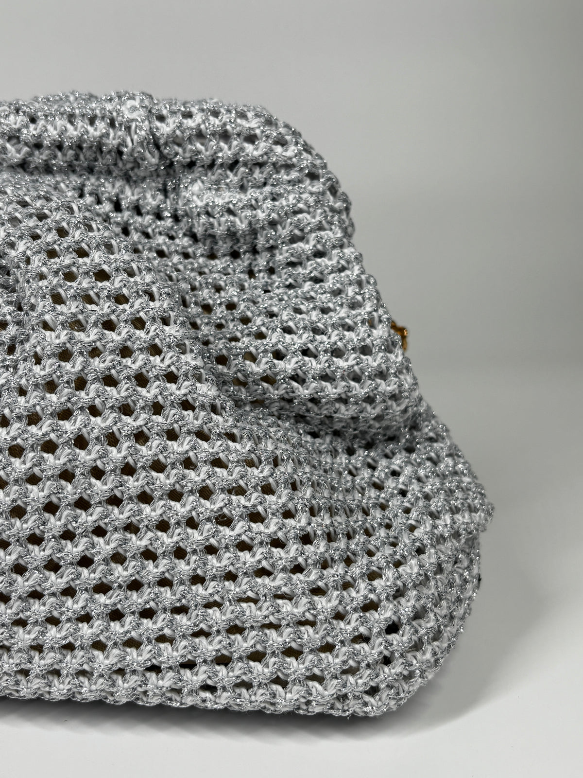 Clutch In tessuto - Argento