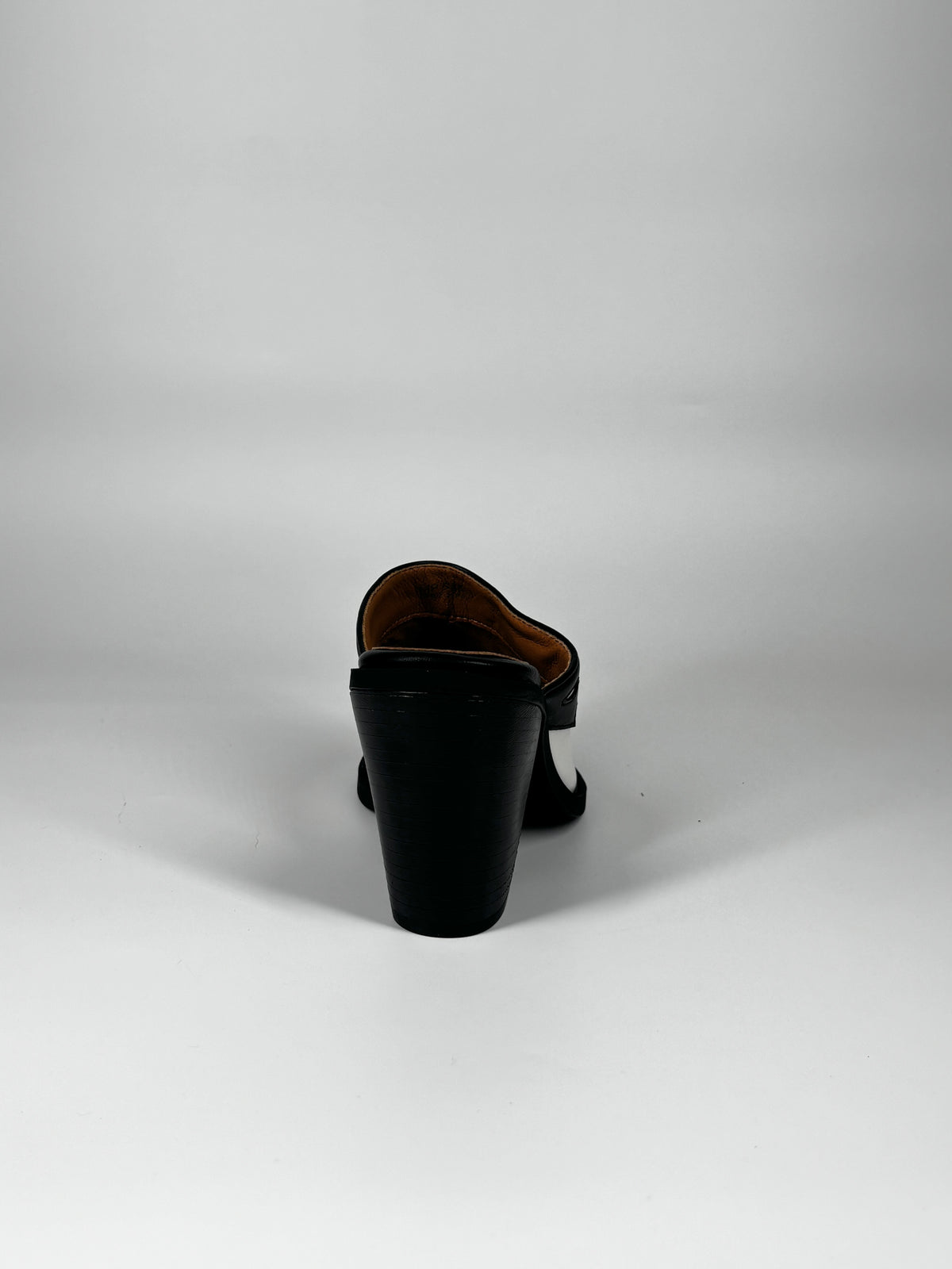 Sabot Texano Bicolore in ecopelle  - Nero