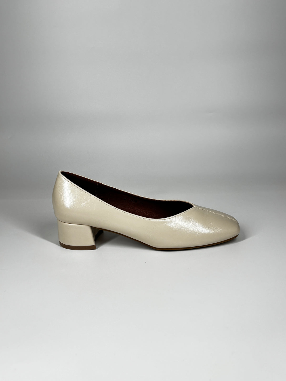 Pump Minimal a Tacco Largo - Bianco