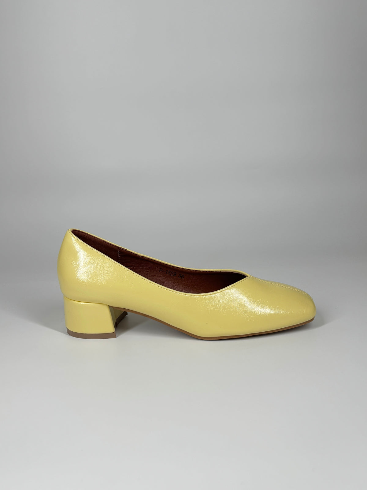 Pump Minimal a Tacco Largo - Giallo