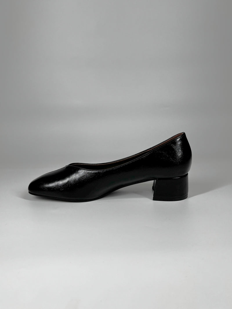 Pump Minimal a Tacco Largo - Nero
