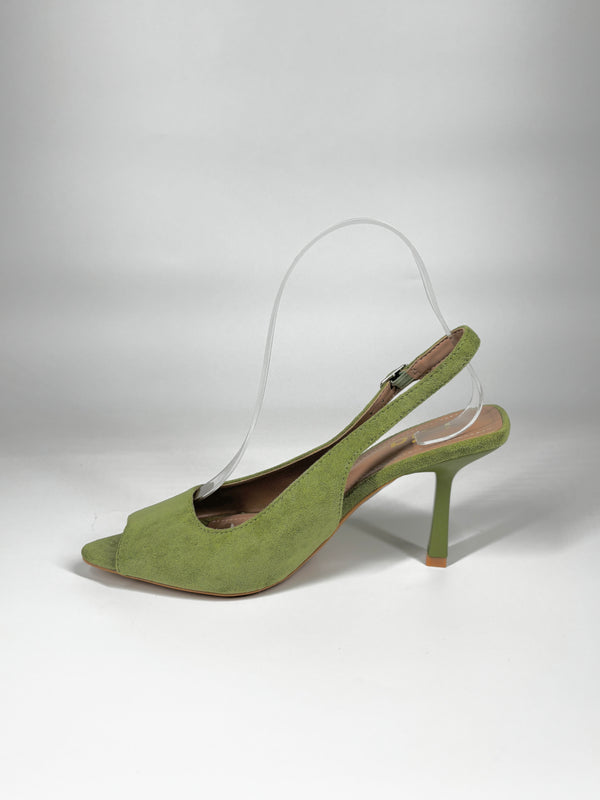 Sandalo Slingback - Verde Oliva