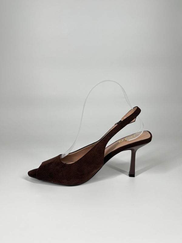 Sandalo Slingback - Marrone