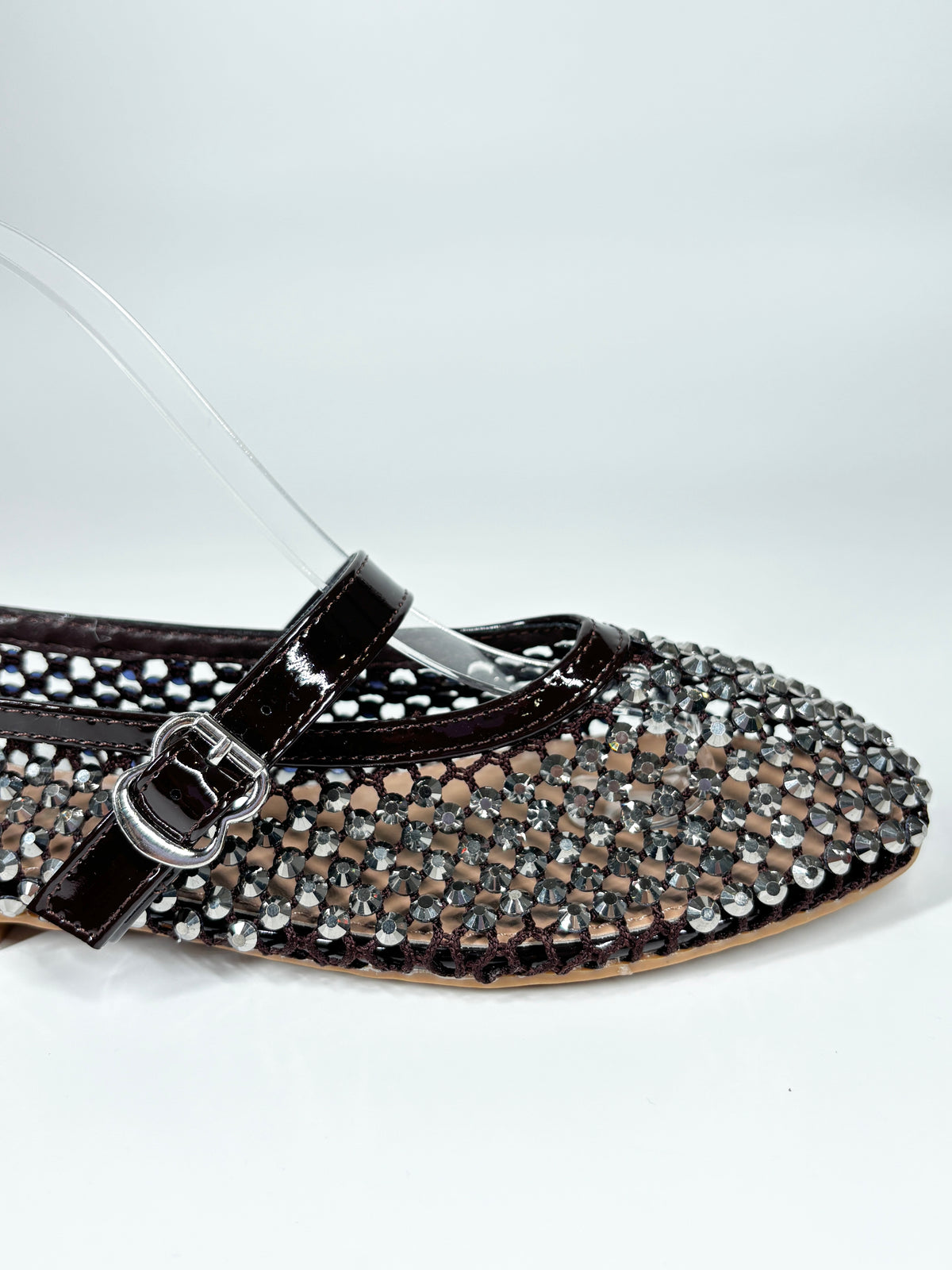 Ballerina con strass - Marrone