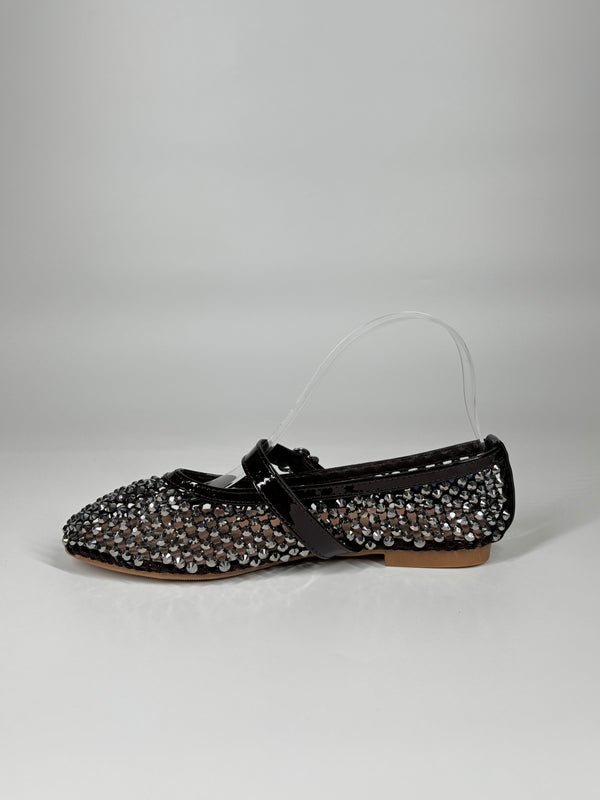 Ballerina con strass - Marrone