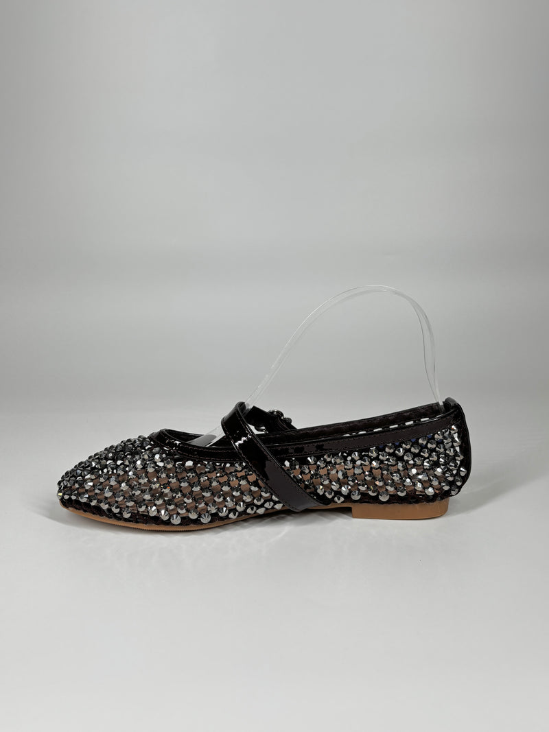 Ballerina con strass - Marrone