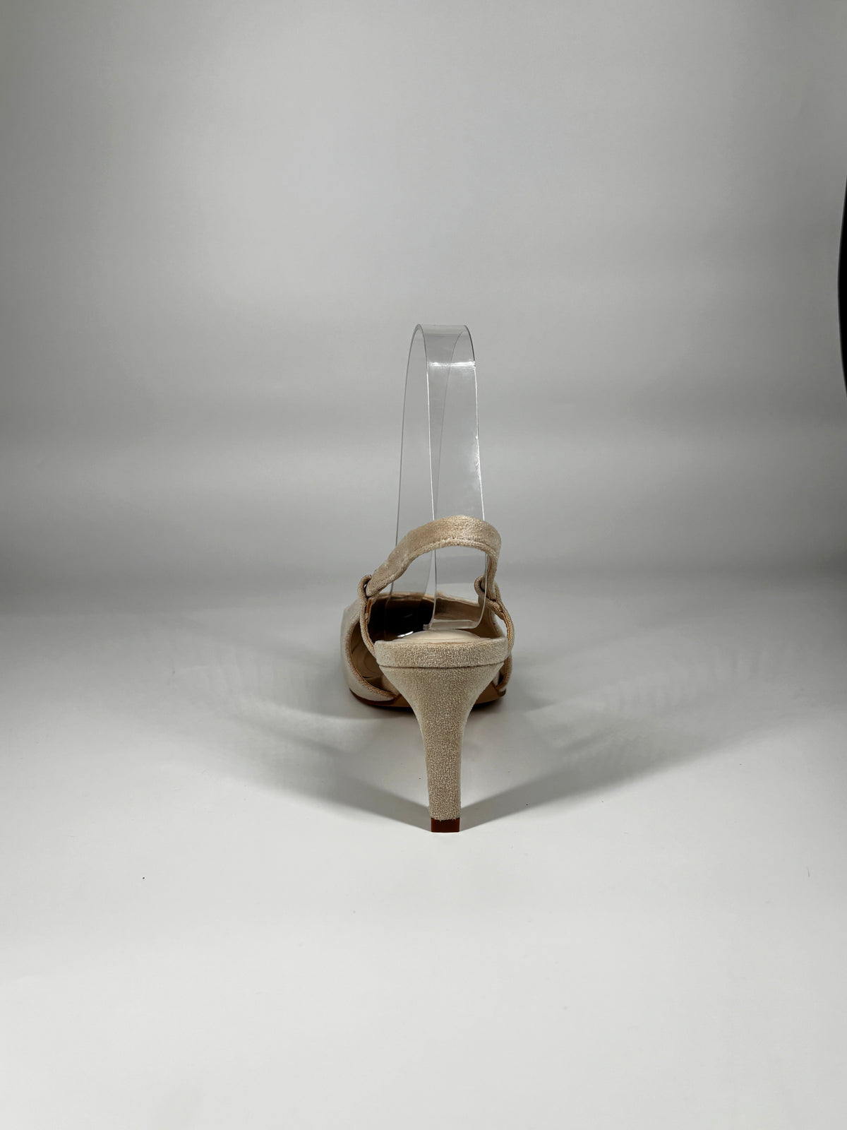Slingback a Punta in Camoscio - Beige