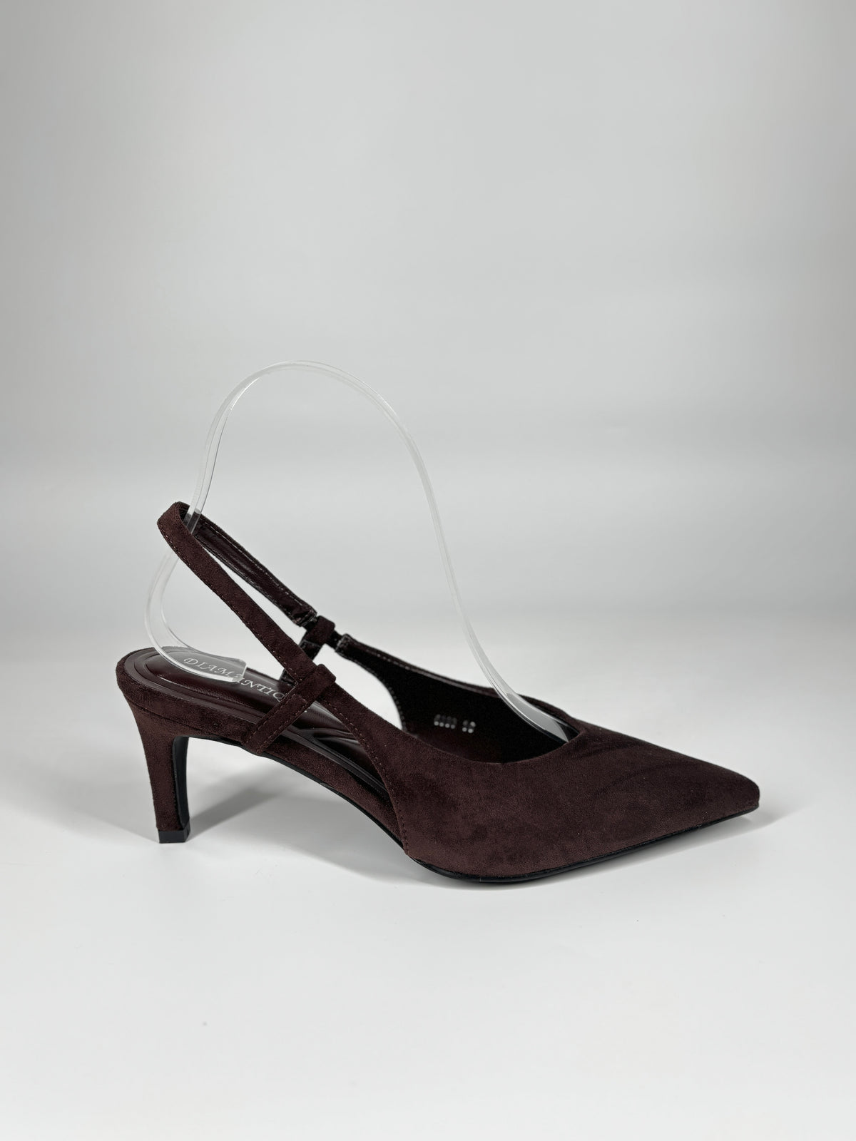 Slingback a Punta in Camoscio - Marrone