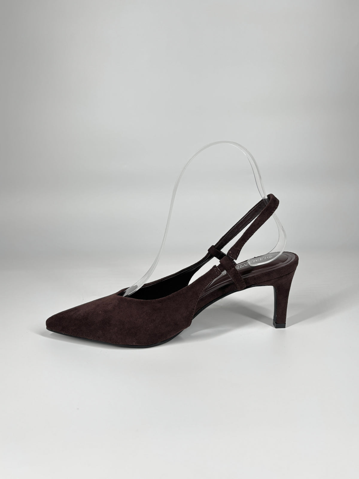 Slingback a Punta in Camoscio - Marrone