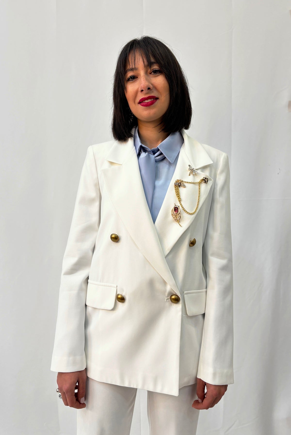 Blazer Doppiopetto Zahjr - Bianco