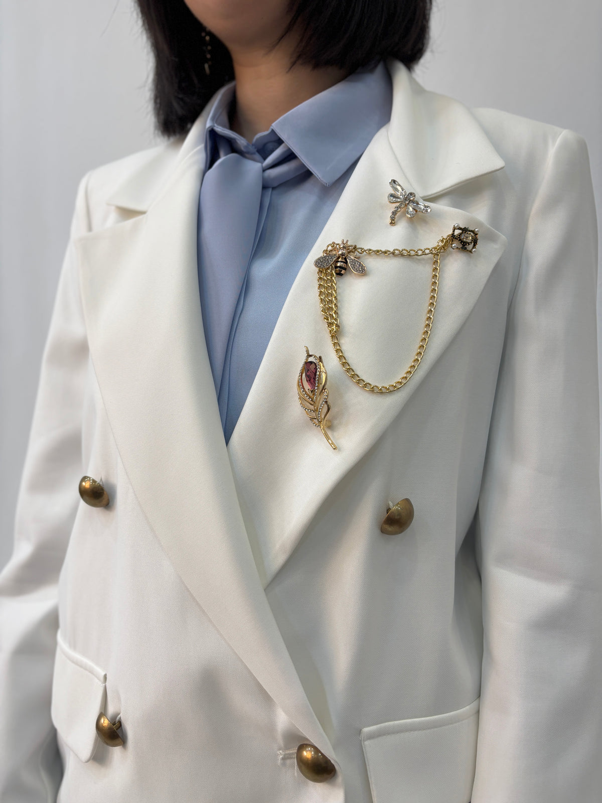 Blazer Doppiopetto Zahjr - Bianco