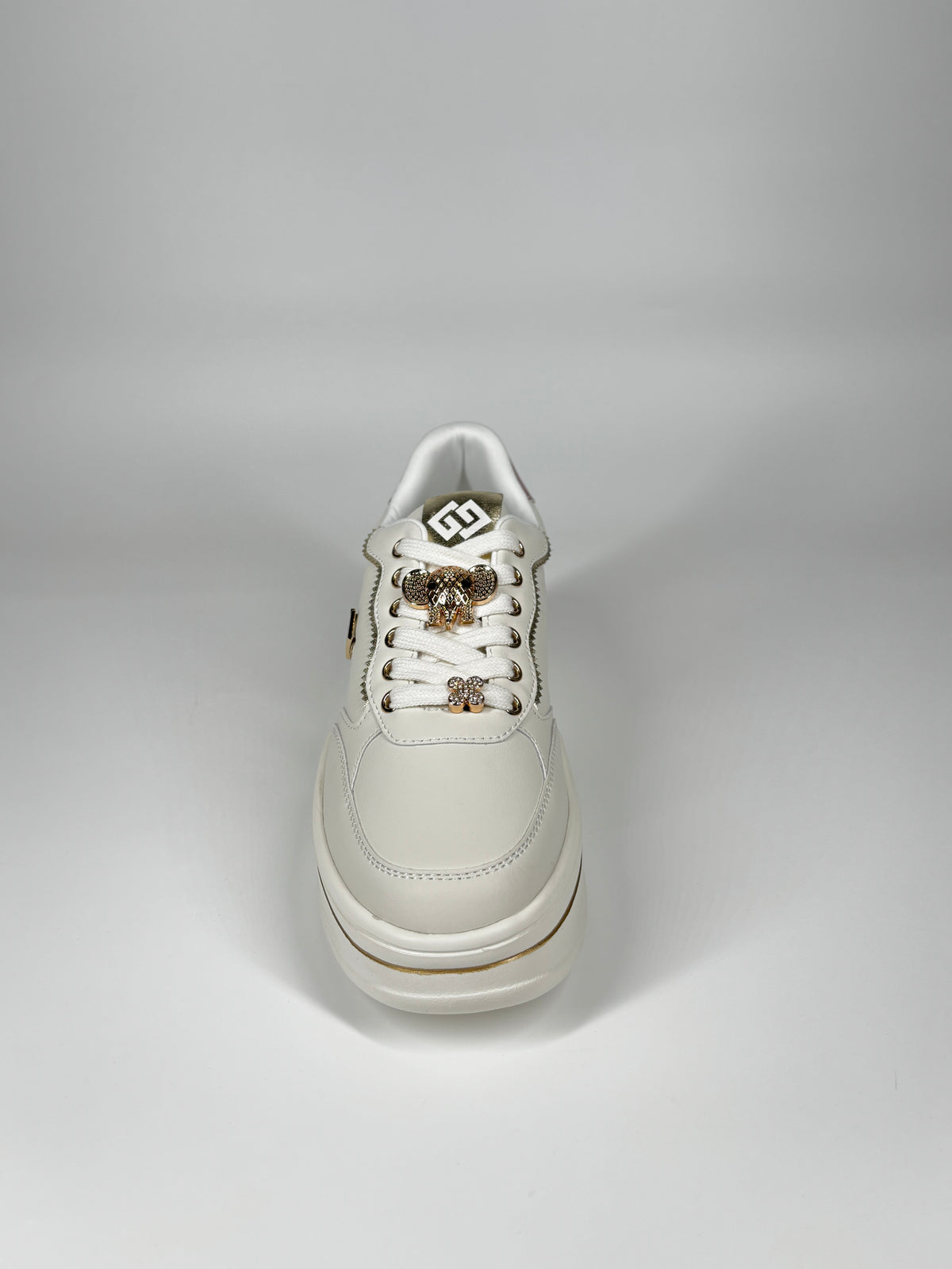 Sneaker Gold & Gold Platform -Avorio