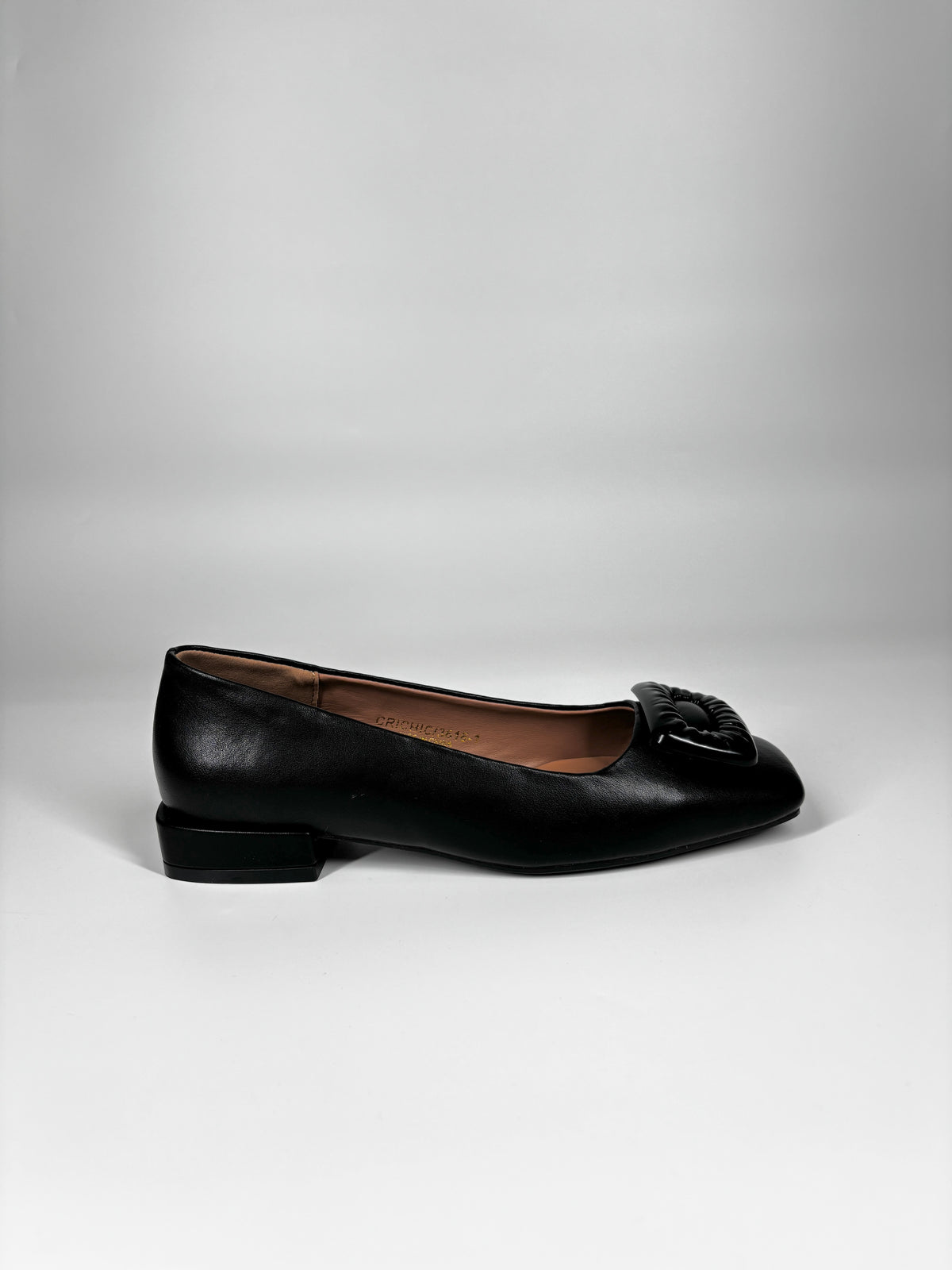 Ballerina con punta Squadrata - Nera