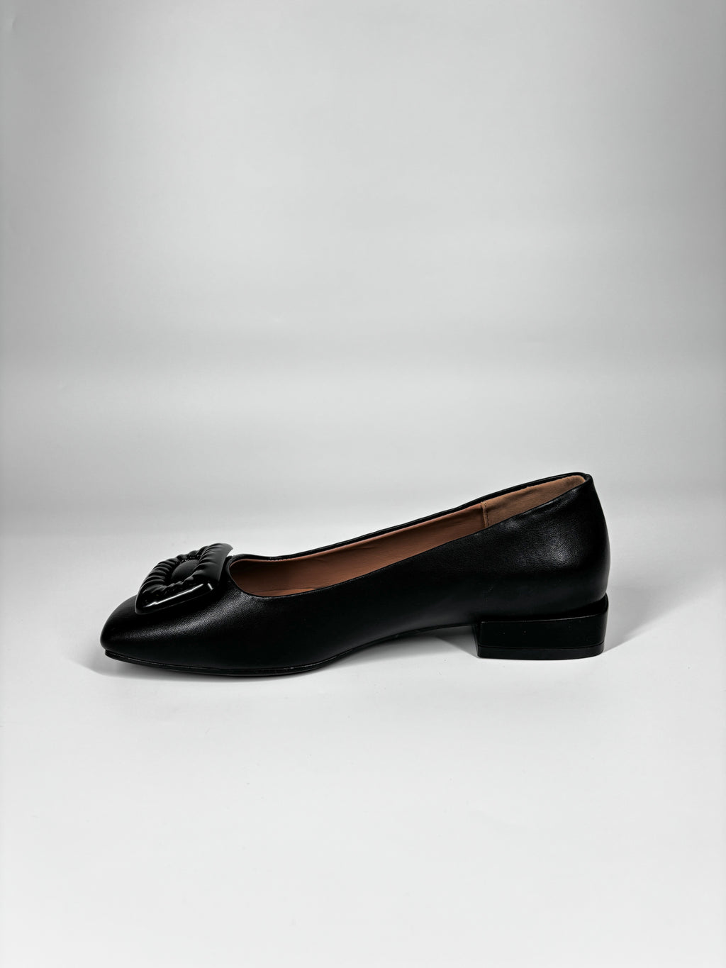 Ballerina con punta Squadrata - Nera