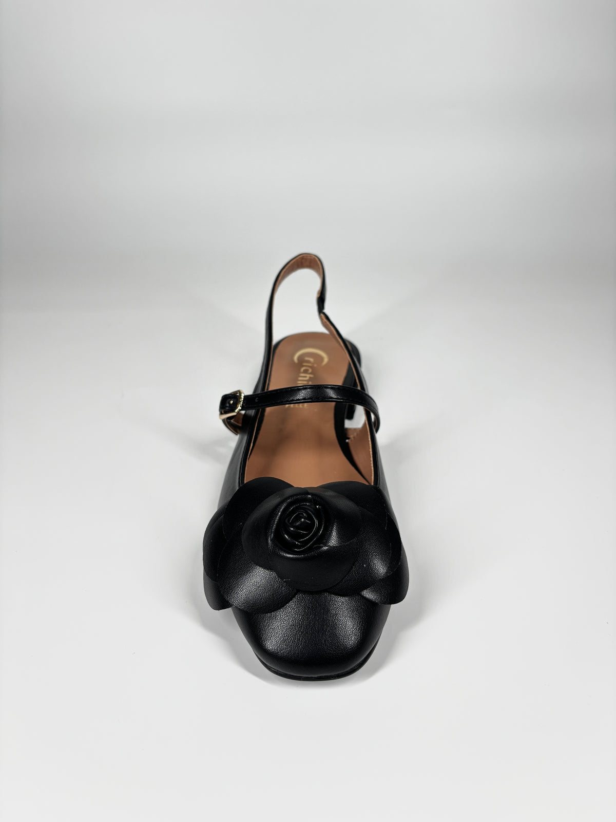 Slingback Bicolore con Rosa - Nero