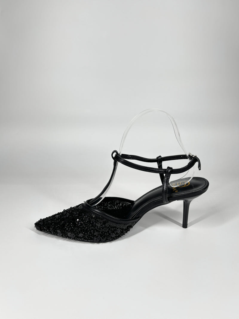 Decolleté Slingback - Nero