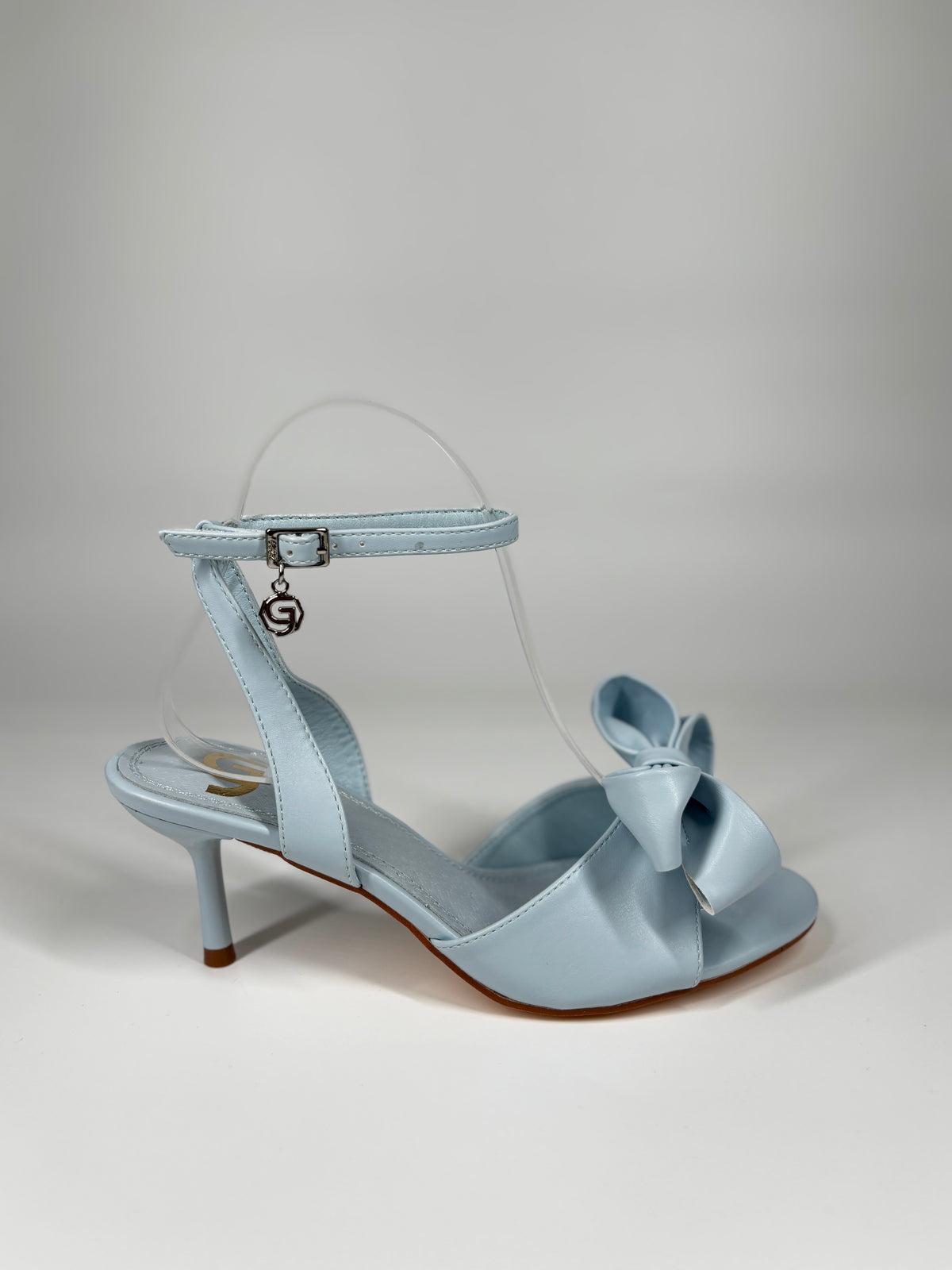 Sandalo Gold&Gold con Maxi Fiocco – Azzurro Polvere