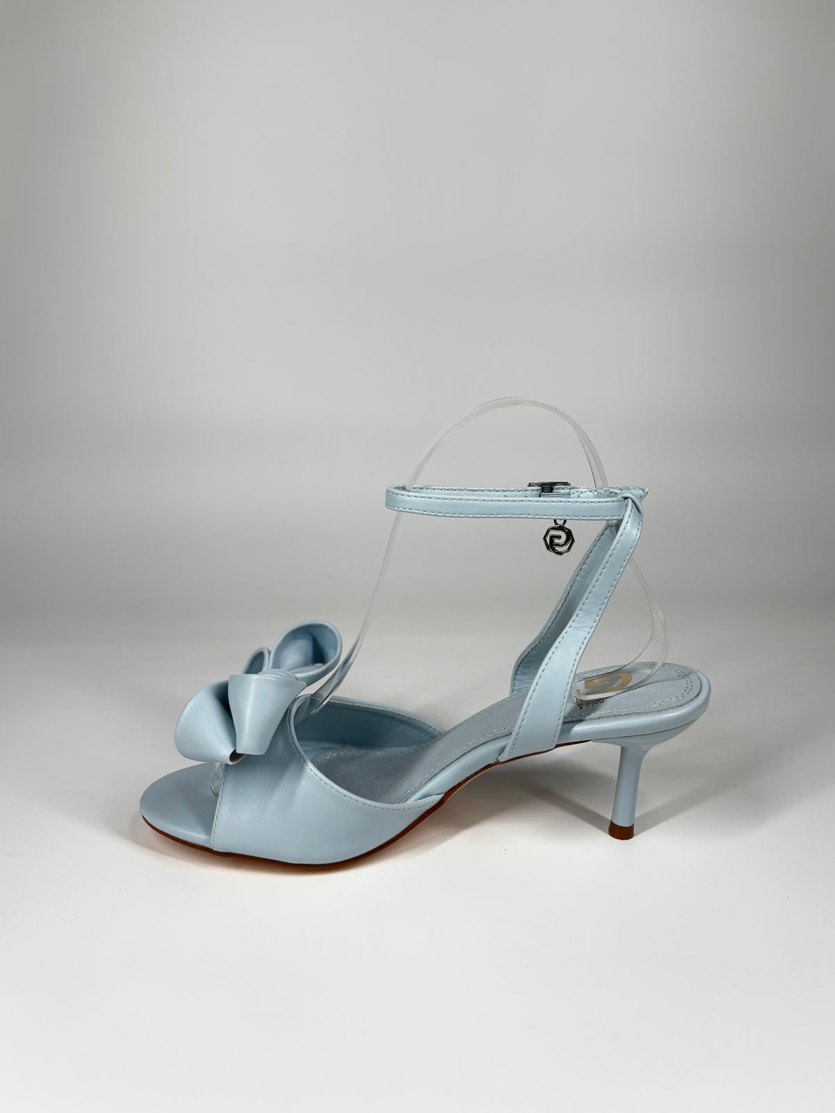 Sandalo Gold&Gold con Maxi Fiocco – Azzurro Polvere