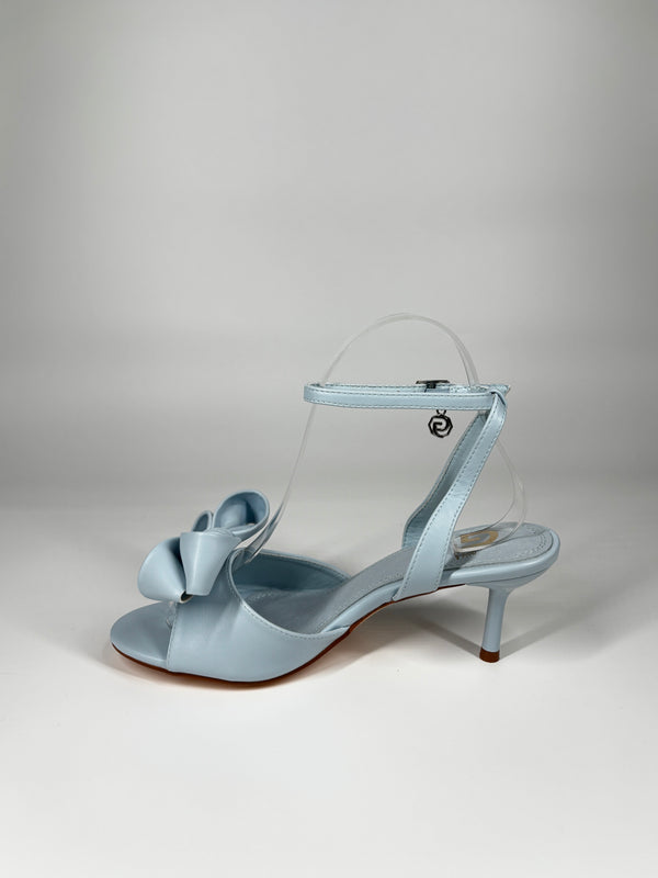 Sandalo Gold&Gold con Maxi Fiocco – Azzurro Polvere