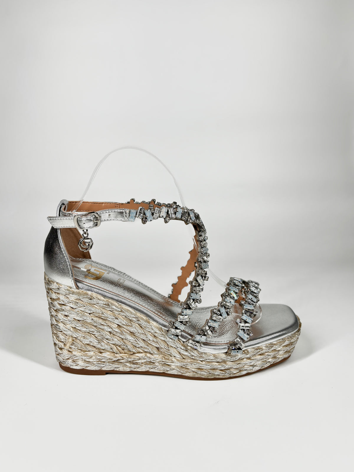 Zeppa in corda Gold&Gold con brillantini - Argento