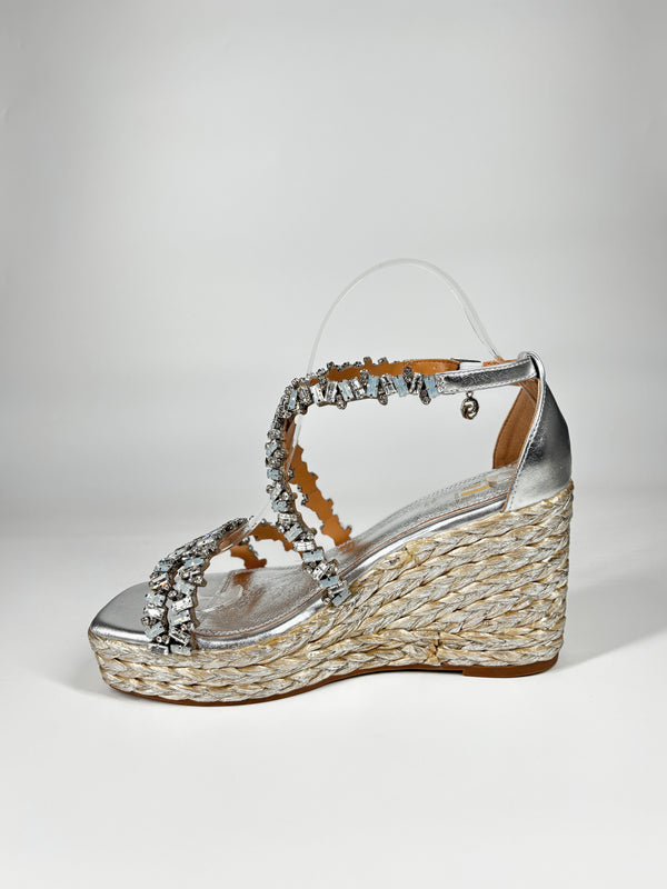 Zeppa in corda Gold&Gold con brillantini - Argento