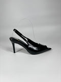 Décolleté Slingback in Vernice - Nero