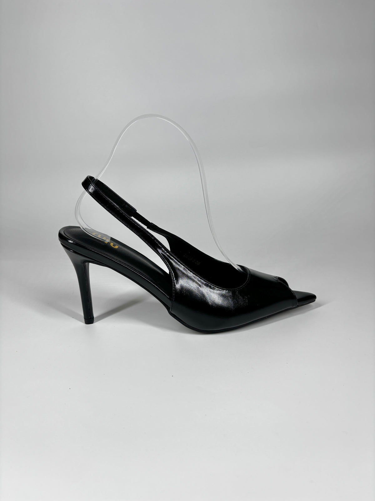 Décolleté Slingback in Vernice - Nero