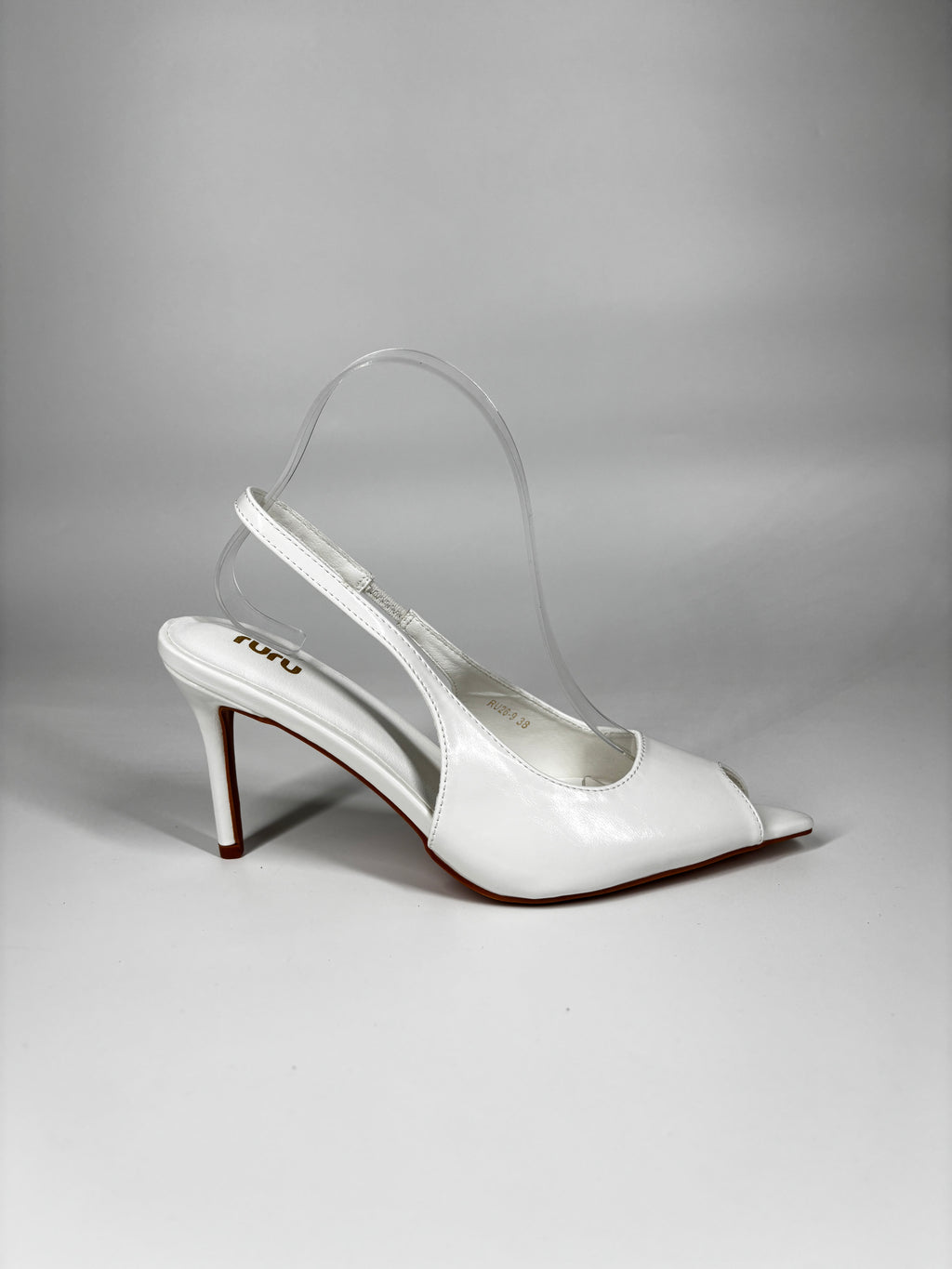 Décolleté Slingback in Vernice - Bianco