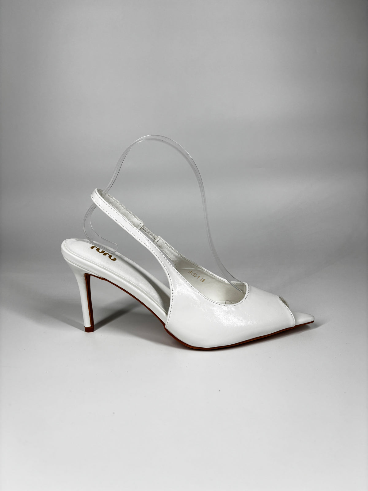 Décolleté Slingback in Vernice - Bianco