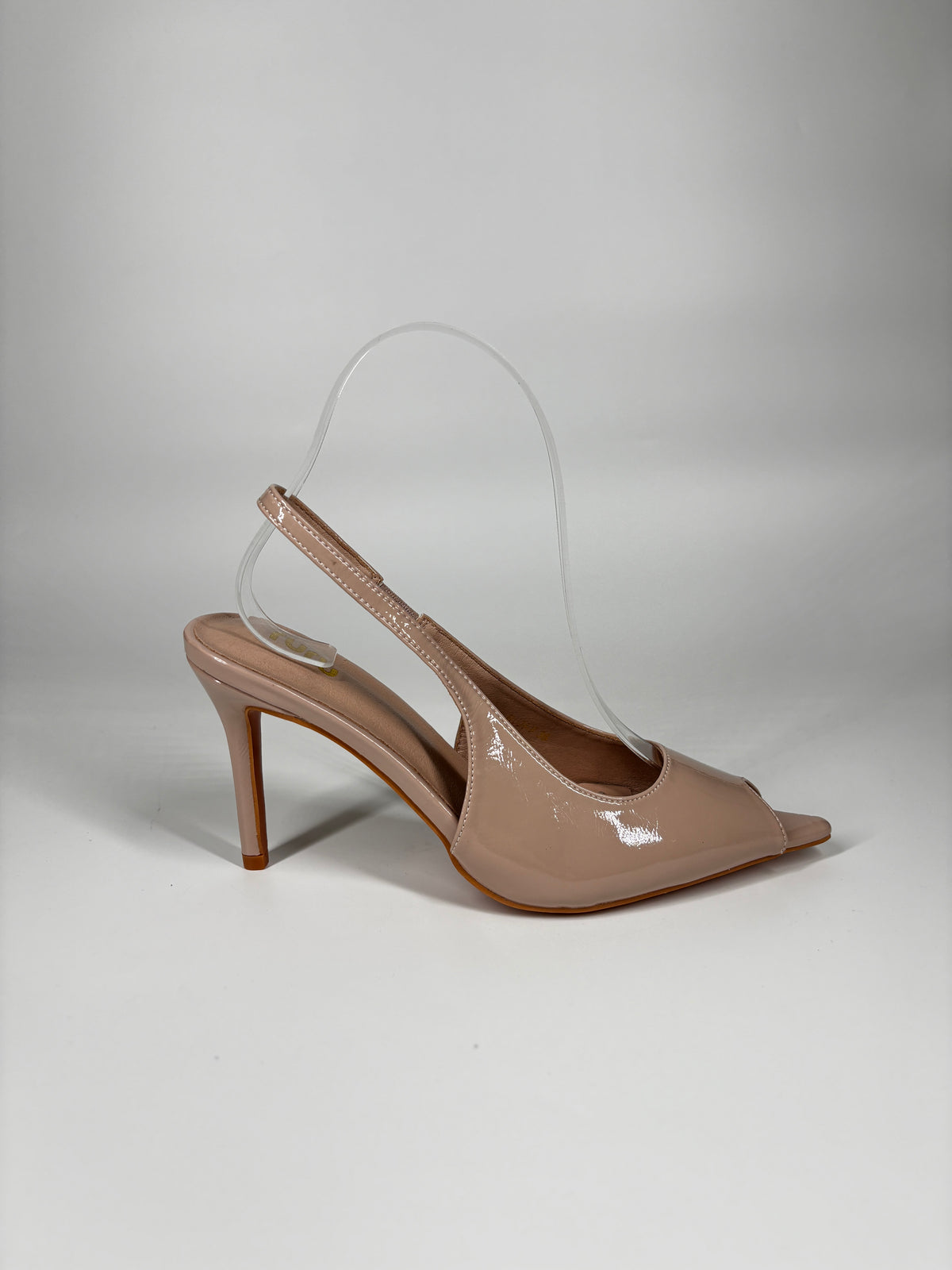 Décolleté Slingback in Vernice - Nude