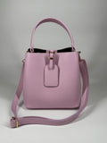 Borsa a Secchiello in Vera Pelle - Rosa