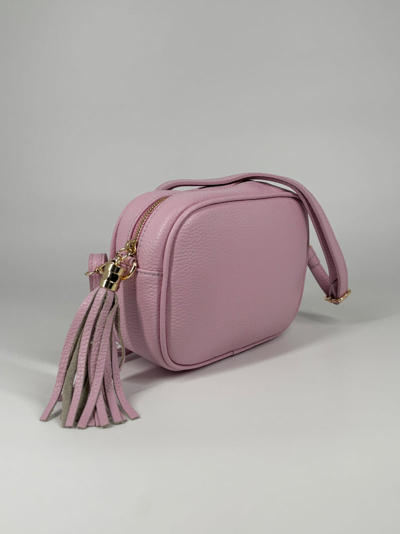 Borsa a Tracolla in Pelle con Nappa – Rosa Chiaro