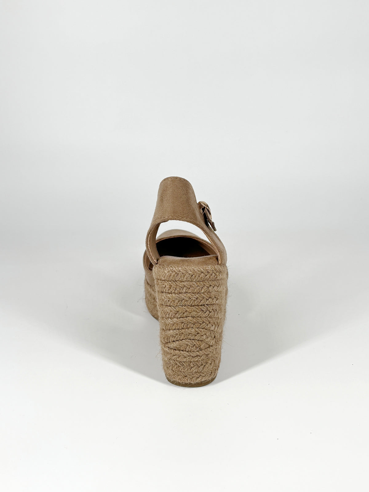 Sandalo Espadrillas con Zeppa in Camoscio - Beige