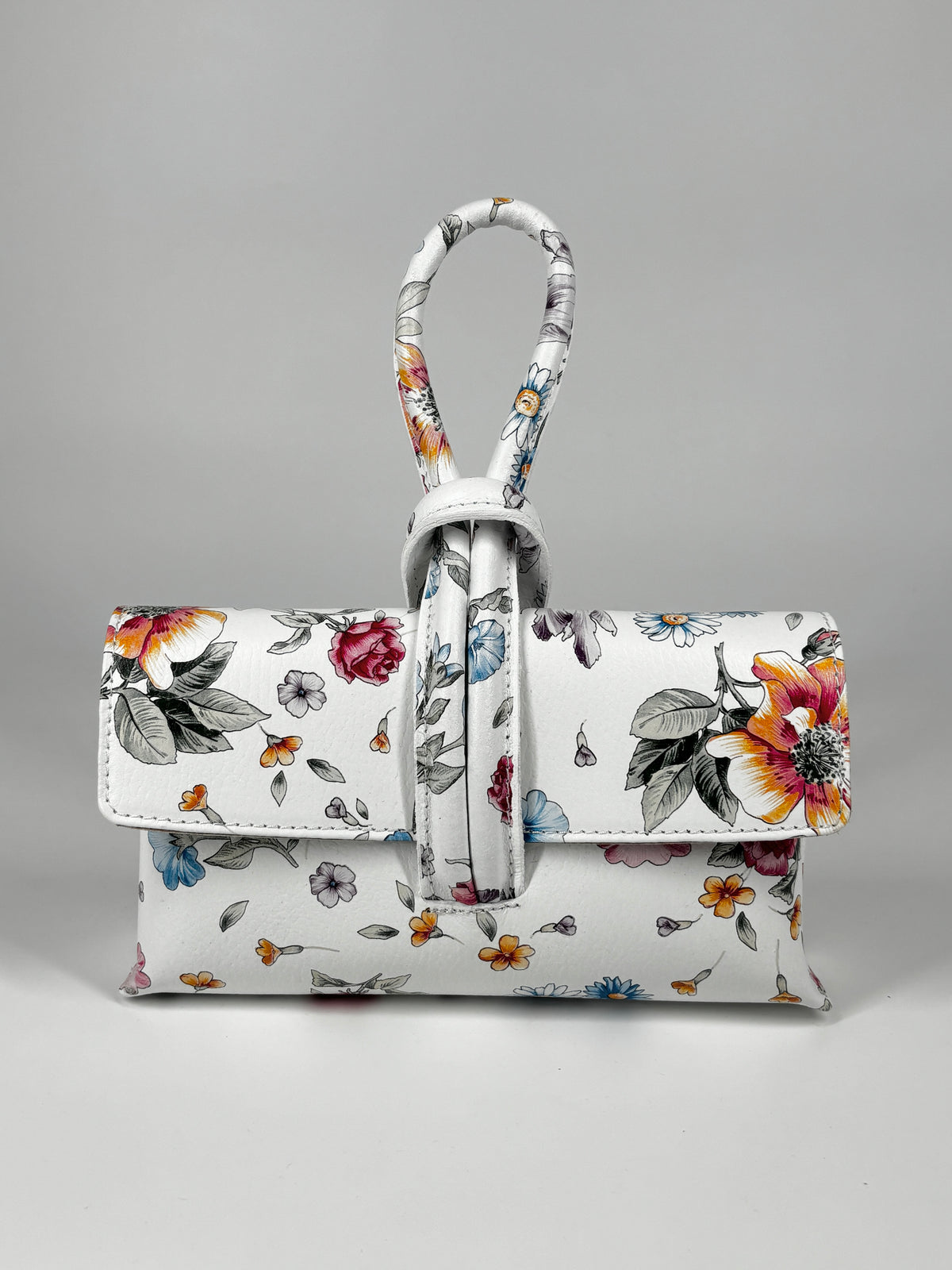 Pochette "Secret Garden" in Vera Pelle – Stampa Floreale