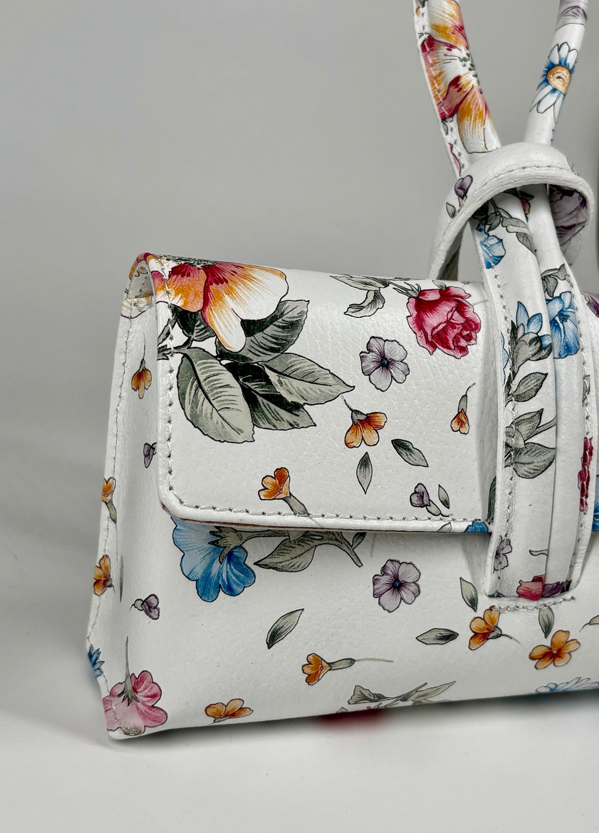 Pochette "Secret Garden" in Vera Pelle – Stampa Floreale