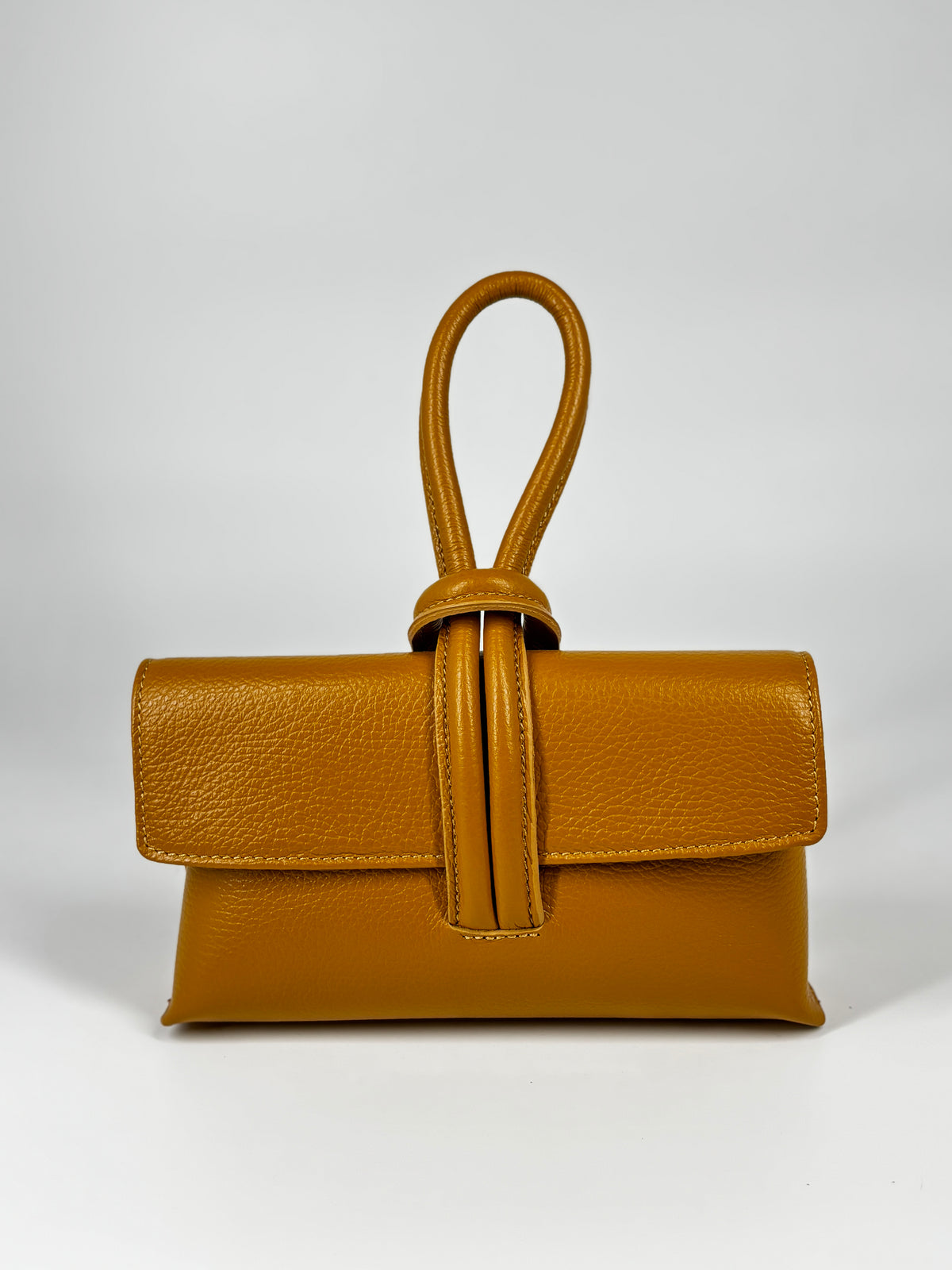 Pochette in Vera Pelle - Ocra