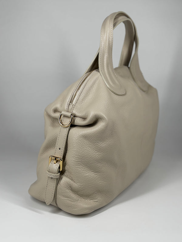 Borsa Bauletto in vera pelle - Beige