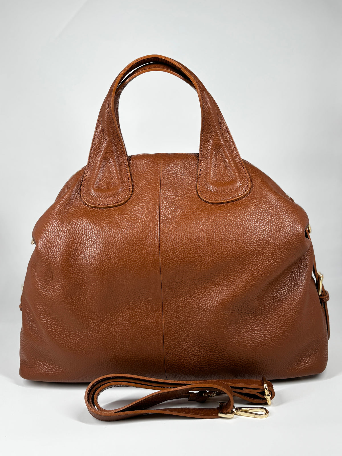 Borsa Bauletto in vera pelle - Cuoio