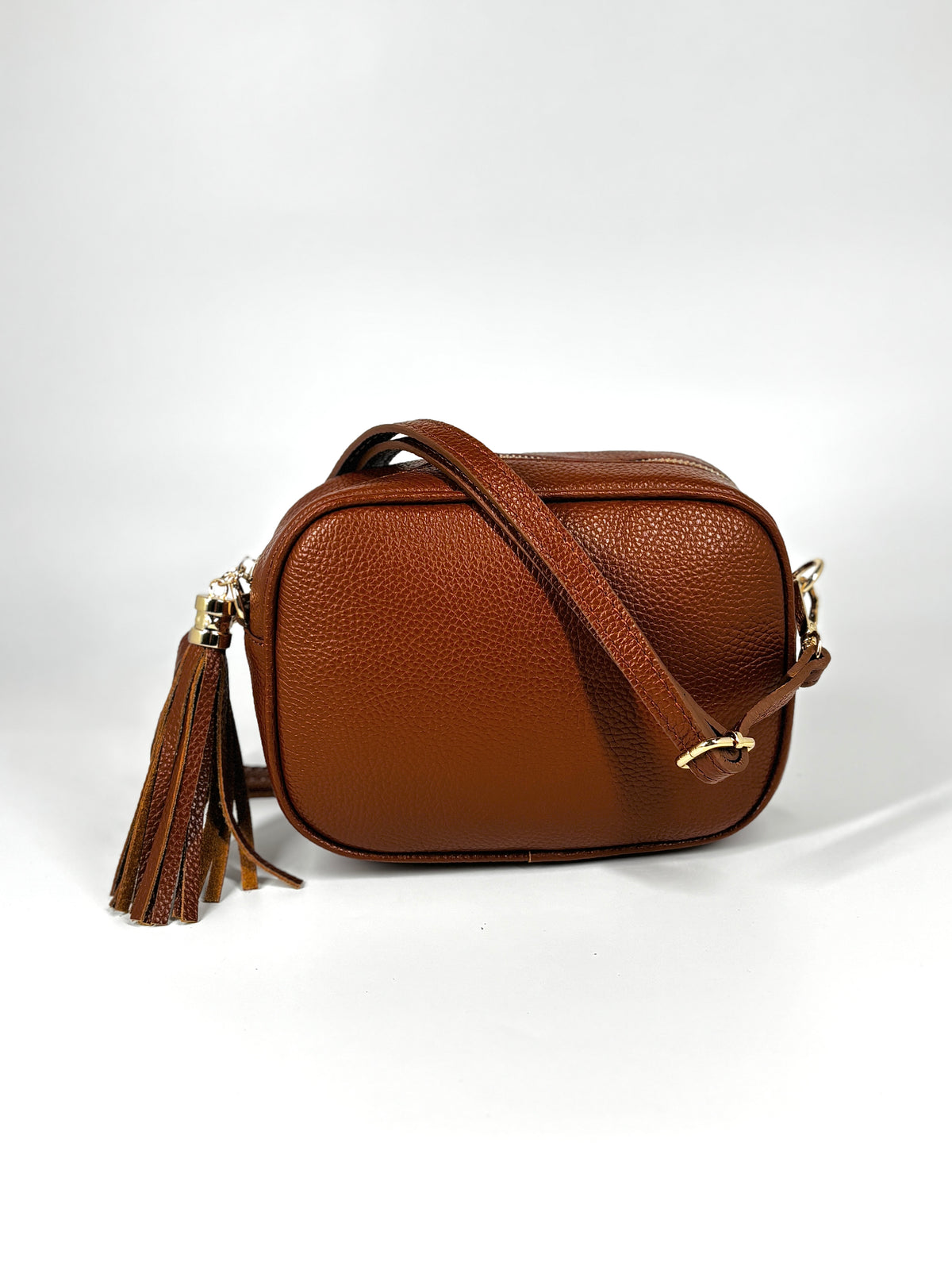 Borsa a Tracolla in Pelle con Nappa – Cuoio
